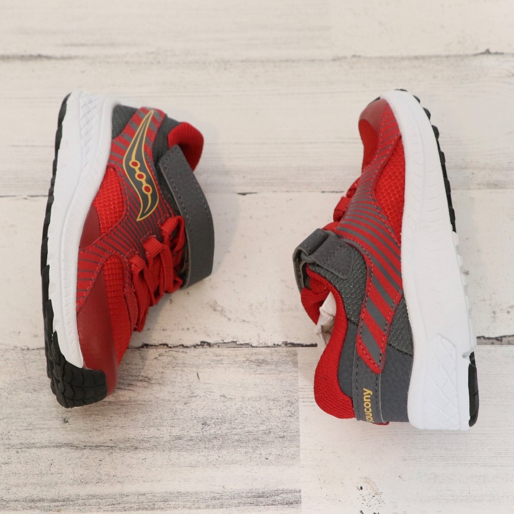 [NWOB] Saucony Kids Velocer A/C Sneaker Red 10.5 WIDE NEW - Picture 3 of 8